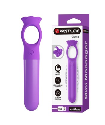 PRETTY LOVE - GIANA MINI MASAJEADOR VIBRADOR RECARGABLE MORADO