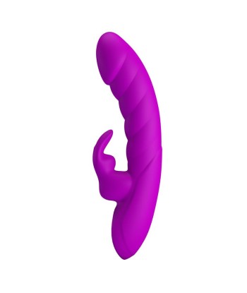 PRETTY LOVE - MONICA VIBRADOR DOBLE ESTIMULACIÓN PARA PUNTO G Y CLÍTORIS RECARGABLE MORADO