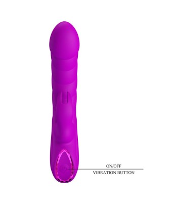 PRETTY LOVE - MONICA VIBRADOR DOBLE ESTIMULACIÓN PARA PUNTO G Y CLÍTORIS RECARGABLE MORADO