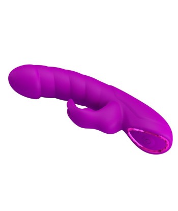 PRETTY LOVE - MONICA VIBRADOR DOBLE ESTIMULACIÓN PARA PUNTO G Y CLÍTORIS RECARGABLE MORADO