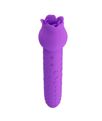 PRETTY LOVE - DANNELL VIBRADOR CON ESTIMULACIÓN ORAL Y CLITORAL RECARGABLE MORADO