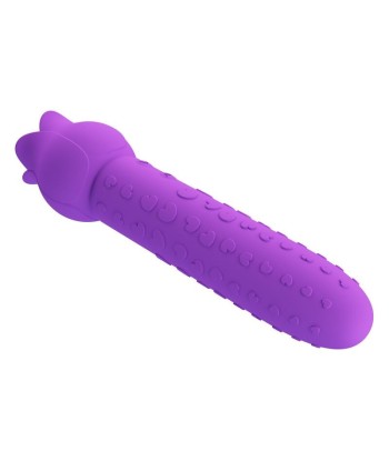 PRETTY LOVE - DANNELL VIBRADOR CON ESTIMULACIÓN ORAL Y CLITORAL RECARGABLE MORADO