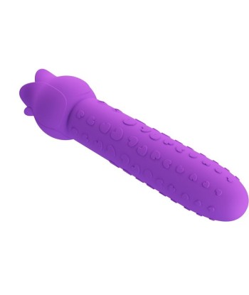PRETTY LOVE - DANNELL VIBRADOR CON ESTIMULACIÓN ORAL Y CLITORAL RECARGABLE MORADO