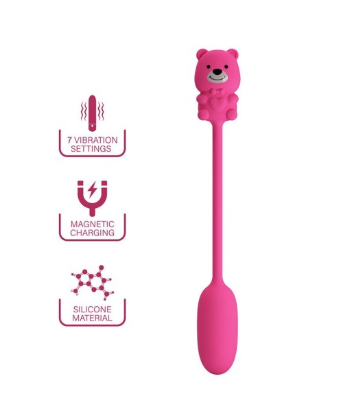 PRETTY LOVE - OLSON HUEVO VIBRADOR CON MANDO POR CABLE RECARGABLE ROSA