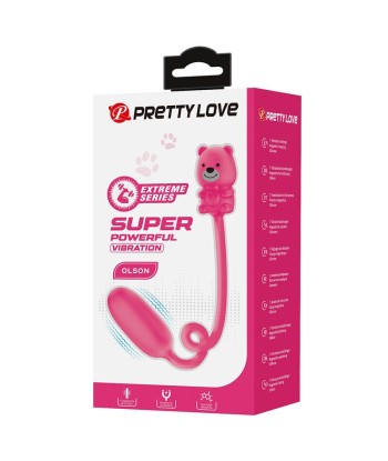 PRETTY LOVE - OLSON HUEVO VIBRADOR CON MANDO POR CABLE RECARGABLE ROSA