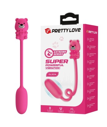 PRETTY LOVE - OLSON HUEVO VIBRADOR CON MANDO POR CABLE RECARGABLE ROSA