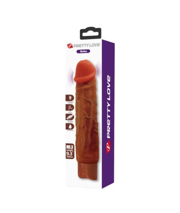 PRETTY LOVE - DUKE VIBRADOR REALÍSTICO 23,5 CM Ø 4,8 CM COLOR MARRÓN