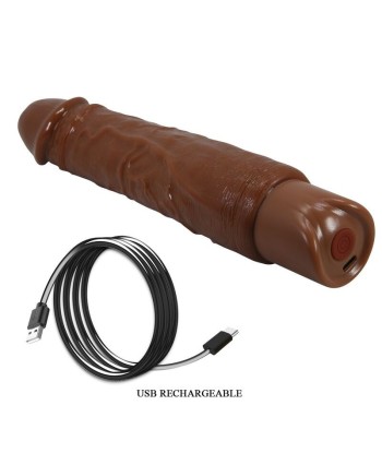 PRETTY LOVE - DUKE VIBRADOR REALÍSTICO 23,5 CM Ø 4,8 CM COLOR MARRÓN