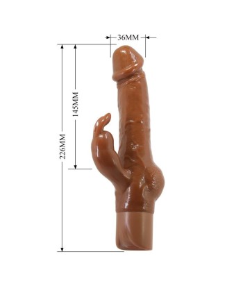 PRETTY LOVE - ELLISON VIBRADOR RABBIT REALÍSTICO 22,6 CM Ø 4,2 CM COLOR MARRÓN