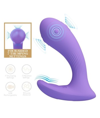 PRETTY LOVE - ANDROMEDA VIBRADOR DE DOBLE ESTIMULACIÓN RECARGABLE MORADO