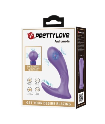 PRETTY LOVE - ANDROMEDA VIBRADOR DE DOBLE ESTIMULACIÓN RECARGABLE MORADO