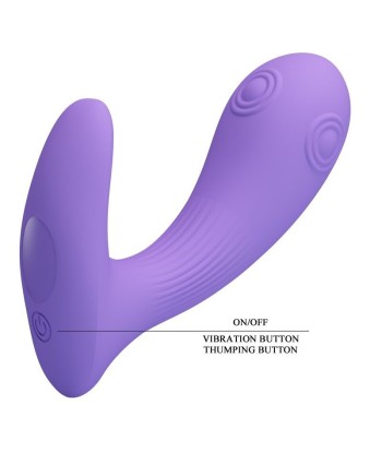PRETTY LOVE - ANDROMEDA VIBRADOR DE DOBLE ESTIMULACIÓN RECARGABLE MORADO