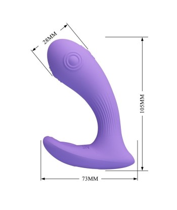 PRETTY LOVE - ANDROMEDA VIBRADOR DE DOBLE ESTIMULACIÓN RECARGABLE MORADO
