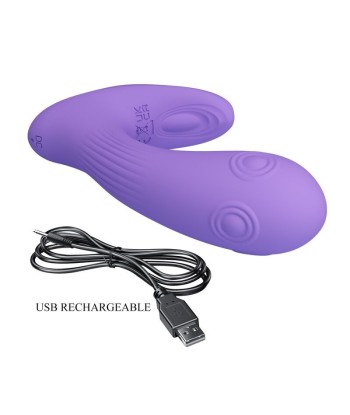 PRETTY LOVE - ANDROMEDA VIBRADOR DE DOBLE ESTIMULACIÓN RECARGABLE MORADO