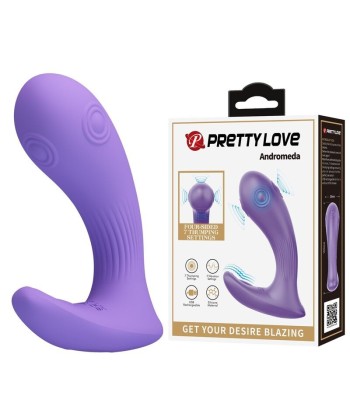 PRETTY LOVE - ANDROMEDA VIBRADOR DE DOBLE ESTIMULACIÓN RECARGABLE MORADO