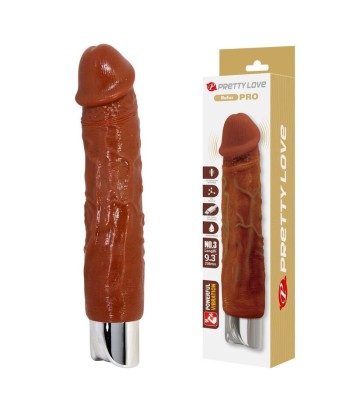 PRETTY LOVE - PRO VIBRADOR REALÍSTICO 23,5 CM Ø 4,8 CM COLOR MARRÓN