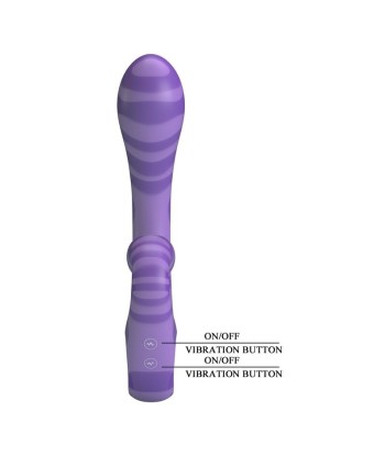 PRETTY LOVE - SUMMER VIBRADOR DOBLE CON ASA 19 CM Ø 3,5 CM MORADO