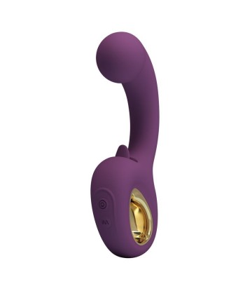 PRETTY LOVE - BRYNNLEE VIBRADOR CON ESTIMULADOR ORAL RECARGABLE 10 VIBRACIONES Y 5 FUNCIONES DE LAMIDO MORADO