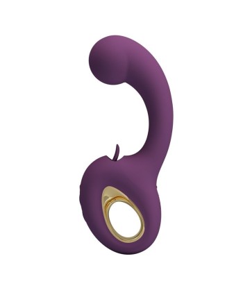 PRETTY LOVE - BRYNNLEE VIBRADOR CON ESTIMULADOR ORAL RECARGABLE 10 VIBRACIONES Y 5 FUNCIONES DE LAMIDO MORADO