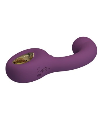 PRETTY LOVE - BRYNNLEE VIBRADOR CON ESTIMULADOR ORAL RECARGABLE 10 VIBRACIONES Y 5 FUNCIONES DE LAMIDO MORADO
