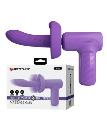 PRETTY LOVE - VITO PISTOLA DE MASAJE CON EMPUJE 5 MODOS MORADO