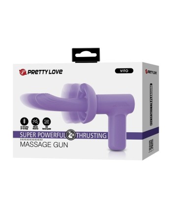 PRETTY LOVE - VITO PISTOLA DE MASAJE CON EMPUJE 5 MODOS MORADO