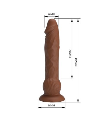 PRETTY LOVE - EREN DILDO VIBRADOR CON EMPUJE 20,5 CM Ø 4,5 CM MARRÓN