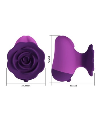PRETTY LOVE - ESTIMULADOR DE CLÍTORIS 7 MODOS RECARGABLE FORMA ROSA MORADA