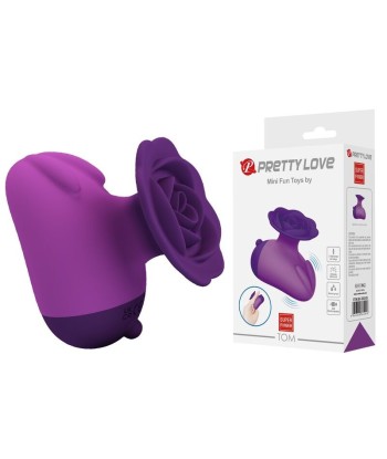 PRETTY LOVE - ESTIMULADOR DE CLÍTORIS 7 MODOS RECARGABLE FORMA ROSA MORADA