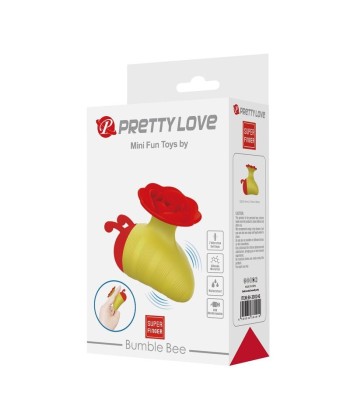 PRETTY LOVE - LITTLE BEE ESTIMULADOR DE CLÍTORIS 7 MODOS RECARGABLE ROJO-AMARILLO