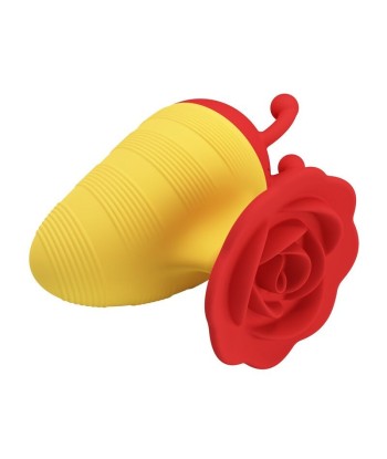 PRETTY LOVE - LITTLE BEE ESTIMULADOR DE CLÍTORIS 7 MODOS RECARGABLE ROJO-AMARILLO