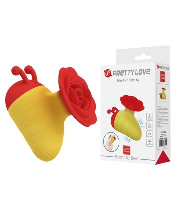 PRETTY LOVE - LITTLE BEE ESTIMULADOR DE CLÍTORIS 7 MODOS RECARGABLE ROJO-AMARILLO