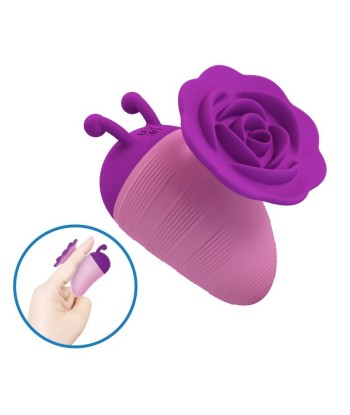 PRETTY LOVE - LITTLE BEE ESTIMULADOR DE CLÍTORIS 7 MODOS RECARGABLE MORADO-ROSA