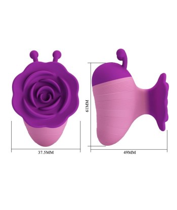 PRETTY LOVE - LITTLE BEE ESTIMULADOR DE CLÍTORIS 7 MODOS RECARGABLE MORADO-ROSA