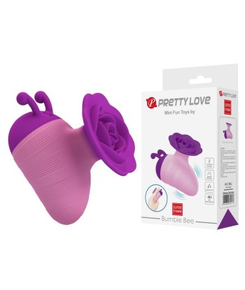 PRETTY LOVE - LITTLE BEE ESTIMULADOR DE CLÍTORIS 7 MODOS RECARGABLE MORADO-ROSA