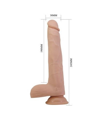 PRETTY LOVE - NOLAN DILDO VIBRADOR CON EMPUJE Y ROTACIÓN CONTROL REMOTO 24,5 CM Ø 5 CM COLOR NATURAL