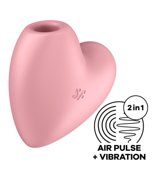 SATISFYER - CUTIE HEART ESTIMULADOR Y VIBRADOR ROSA
