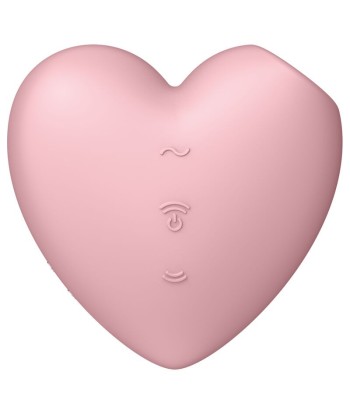 SATISFYER - CUTIE HEART ESTIMULADOR Y VIBRADOR ROSA