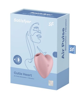 SATISFYER - CUTIE HEART ESTIMULADOR Y VIBRADOR ROSA