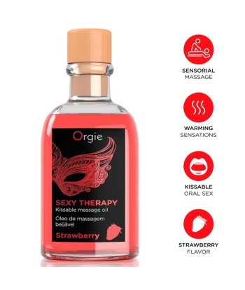 ORGIE - LIPS ACEITE DE MASAJE BESABLE FRESA 100 ML