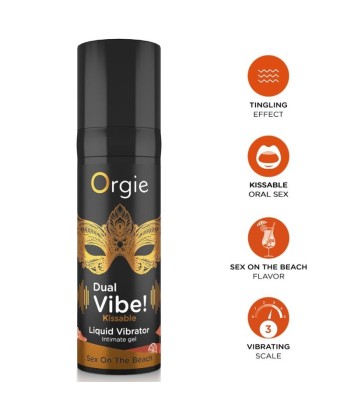 ORGIE - DUAL VIBE SEX ON THE BEACH GEL ÍNTIMO BESABLE EFECTO VIBRANTE 15 ML