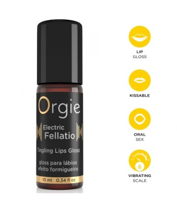 ORGIE - ELECTRIC FELLATIO GLOSS LABIAL BESABLE EFECTO VIBRANTE 10 ML
