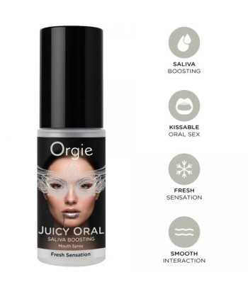 ORGIE - JUICY ORAL SPRAY BUCAL ESTIMULANTE DE SALIVA SABOR MENTA 15 ML