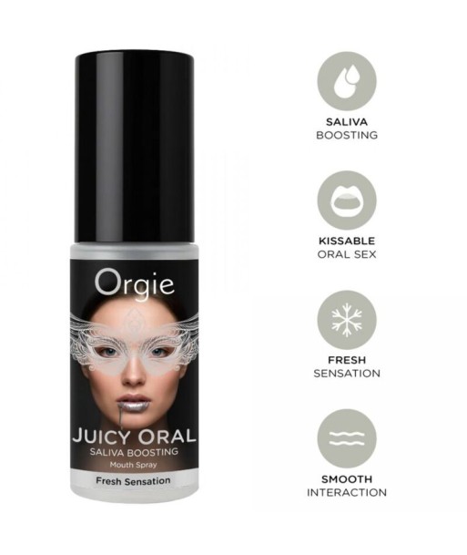 ORGIE - JUICY ORAL SPRAY BUCAL ESTIMULANTE DE SALIVA SABOR MENTA 15 ML