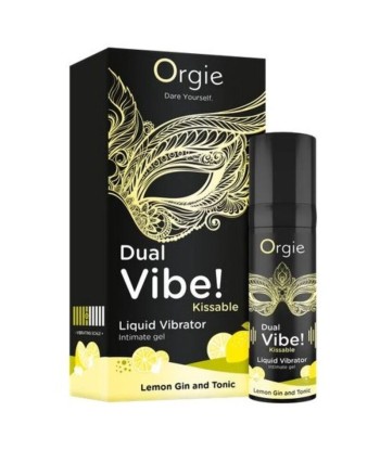 ORGIE - DUAL VIBE LEMON GIN AND TONIC GEL ÍNTIMO BESABLE EFECTO VIBRANTE 15 ML