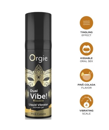 ORGIE - DUAL VIBE PIÑA COLADA GEL ÍNTIMO BESABLE EFECTO VIBRANTE 15 ML