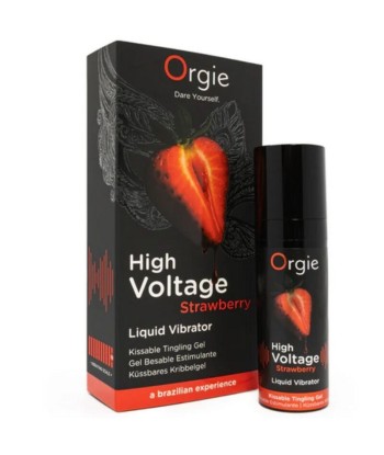 ORGIE - HIGH VOLTAGE STRAWBERRY GEL ÍNTIMO BESABLE EFECTO VIBRANTE EXTRA FUERTE 15 ML
