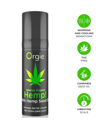 ORGIE - HEMP INTENSE ORGASM GEL ÍNTIMO MULTISENSACIÓN CON ACEITE DE CÁÑAMO 15 ML