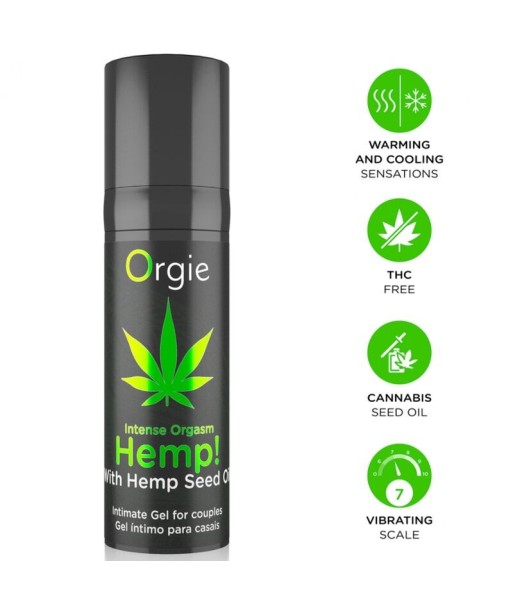 ORGIE - HEMP INTENSE ORGASM GEL ÍNTIMO MULTISENSACIÓN CON ACEITE DE CÁÑAMO 15 ML