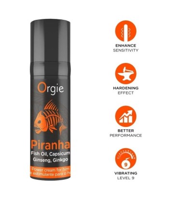 ORGIE - PIRANHA CREMA POTENCIADORA PARA HOMBRE 15 ML